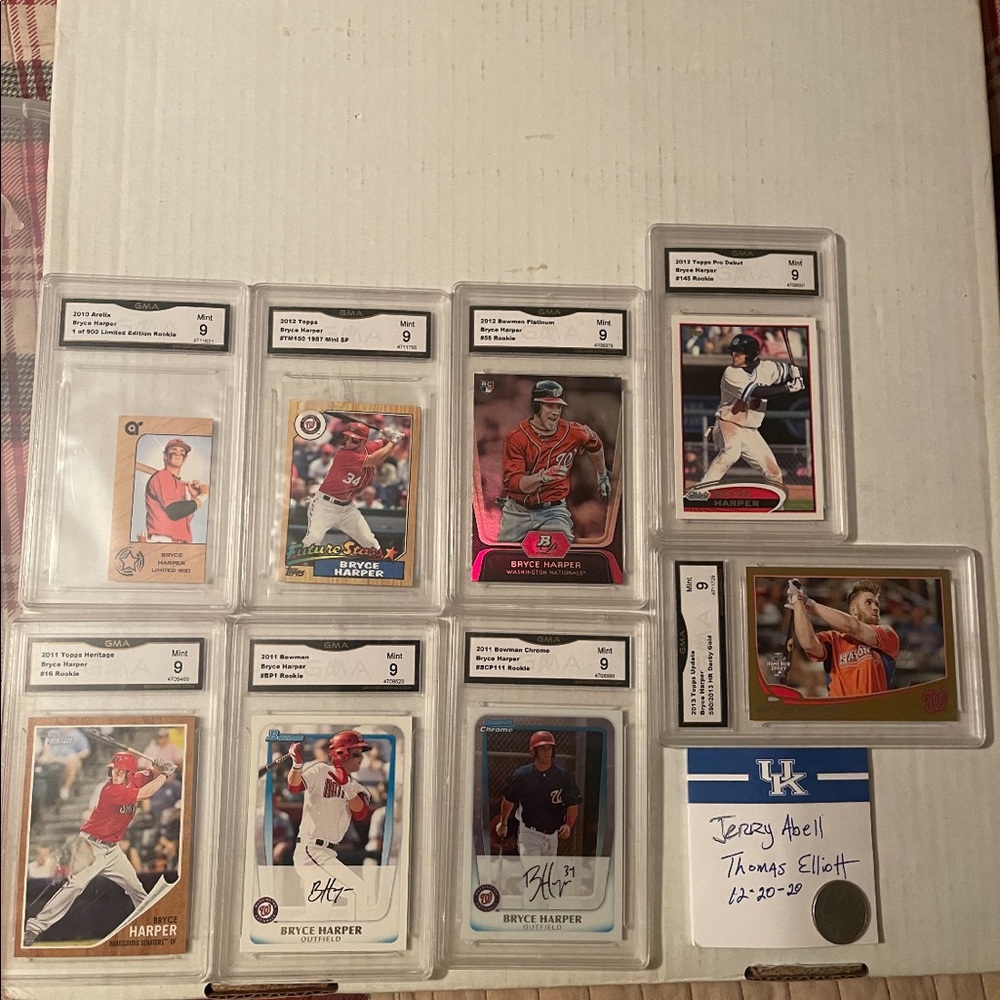 Baseball cards graded